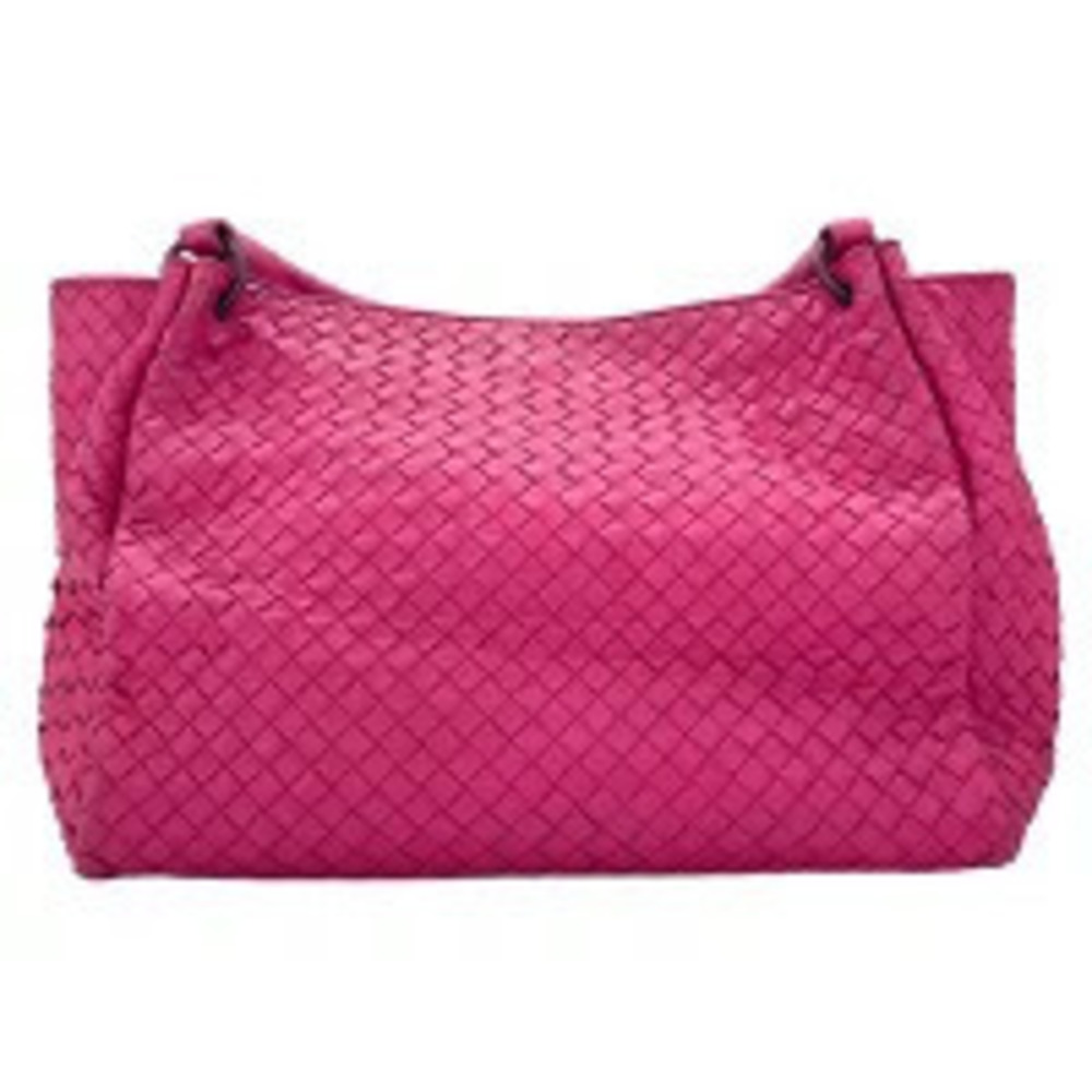 Bottega Veneta Leather Intrecciato Handbag Pink